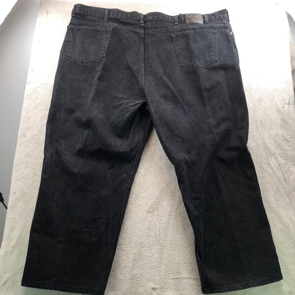 Arizona Mens Jeans Size 54 Loose Fit Straight Leg Black Denim Casual 100% Cotton - Picture 15 of 16